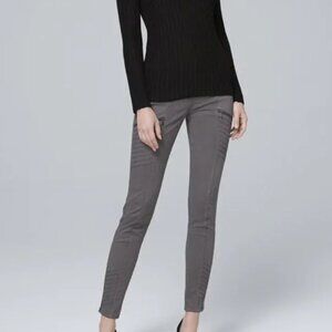 White House Black Market (WHBM) Classic-Rise Moto Skinny Ankle Jeans, sz 14L